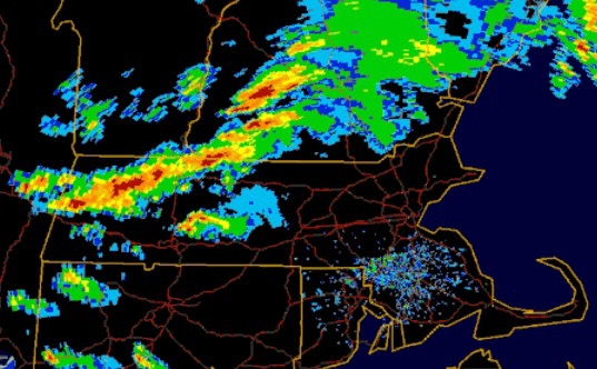 Squall line on radar